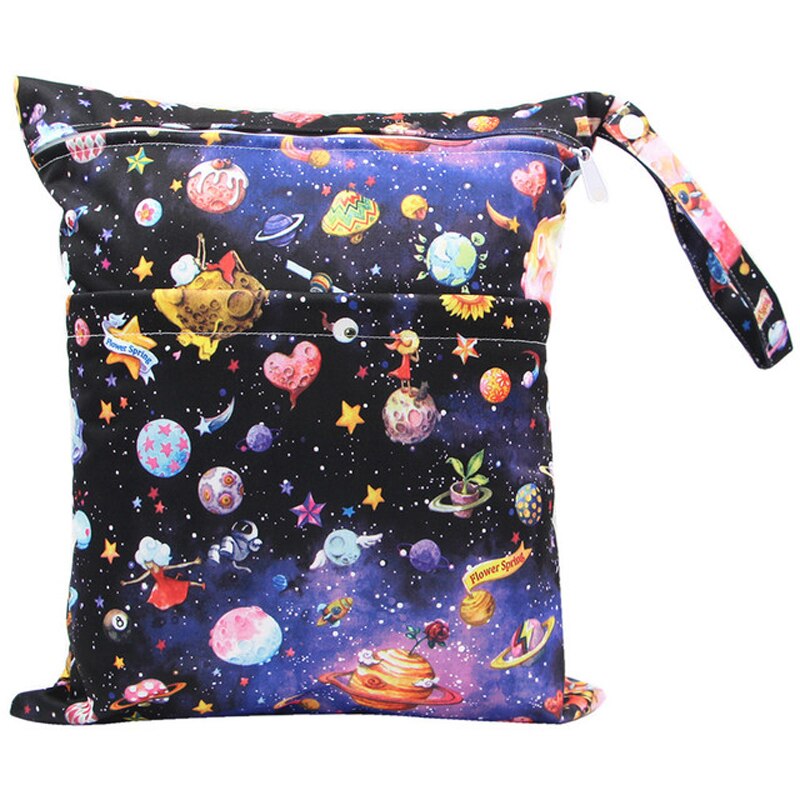 Balleenshiny nass trocken Tasche Mit Zwei Für Baby Windeln Windeln Wasserdicht Wiederverwendbare 36cm x 30cm Baby Windel tasche Veranstalter: T31