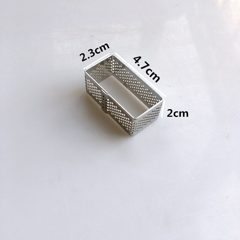 5pcs/lot square rectangular triangular shaped mini perforated tart ring: rectangular 5 pieces