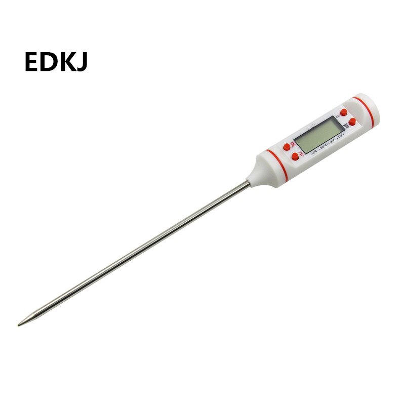 1 st kökolja termometer grill bakning temperaturmätning elektronisk mat nål termometer utan batteri: Vit