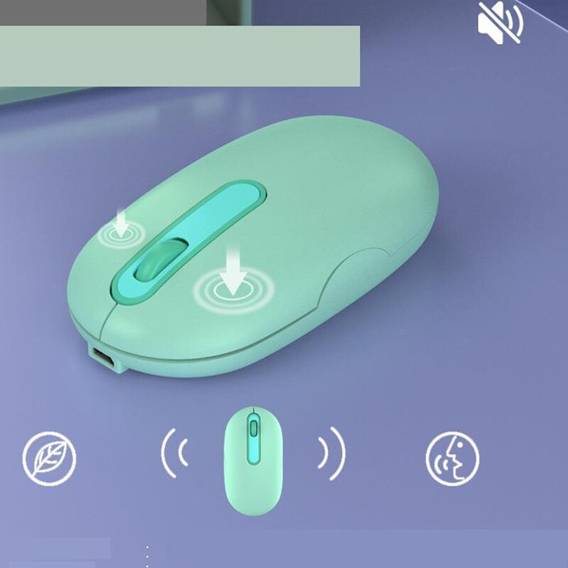 SeenDa 2.4GHz Wireless Mouse Rechargeable Silent Mouse Girl Rechargeable Mini Silent Mice Ergonomic For Laptop PC
