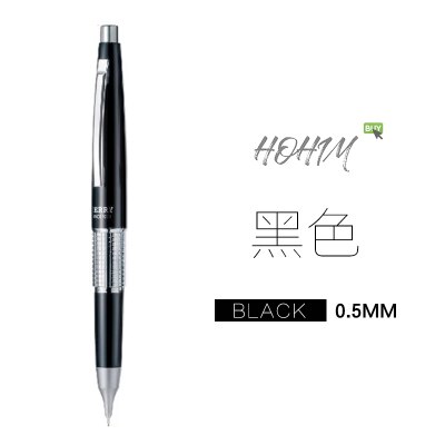 Une pièce Pentel P1035 Kerry crayon mécanique corps en métal 0.5mm 4 couleurs stylo de signature bureau et fournitures scolaires: Black