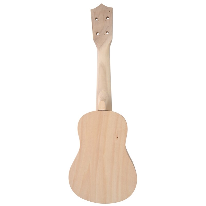 Ukelele Soprano de madera blanca, guitarra hawaiana, Uke, Kit de instrumentos musicales, bricolaje, oferta de AD-21inch