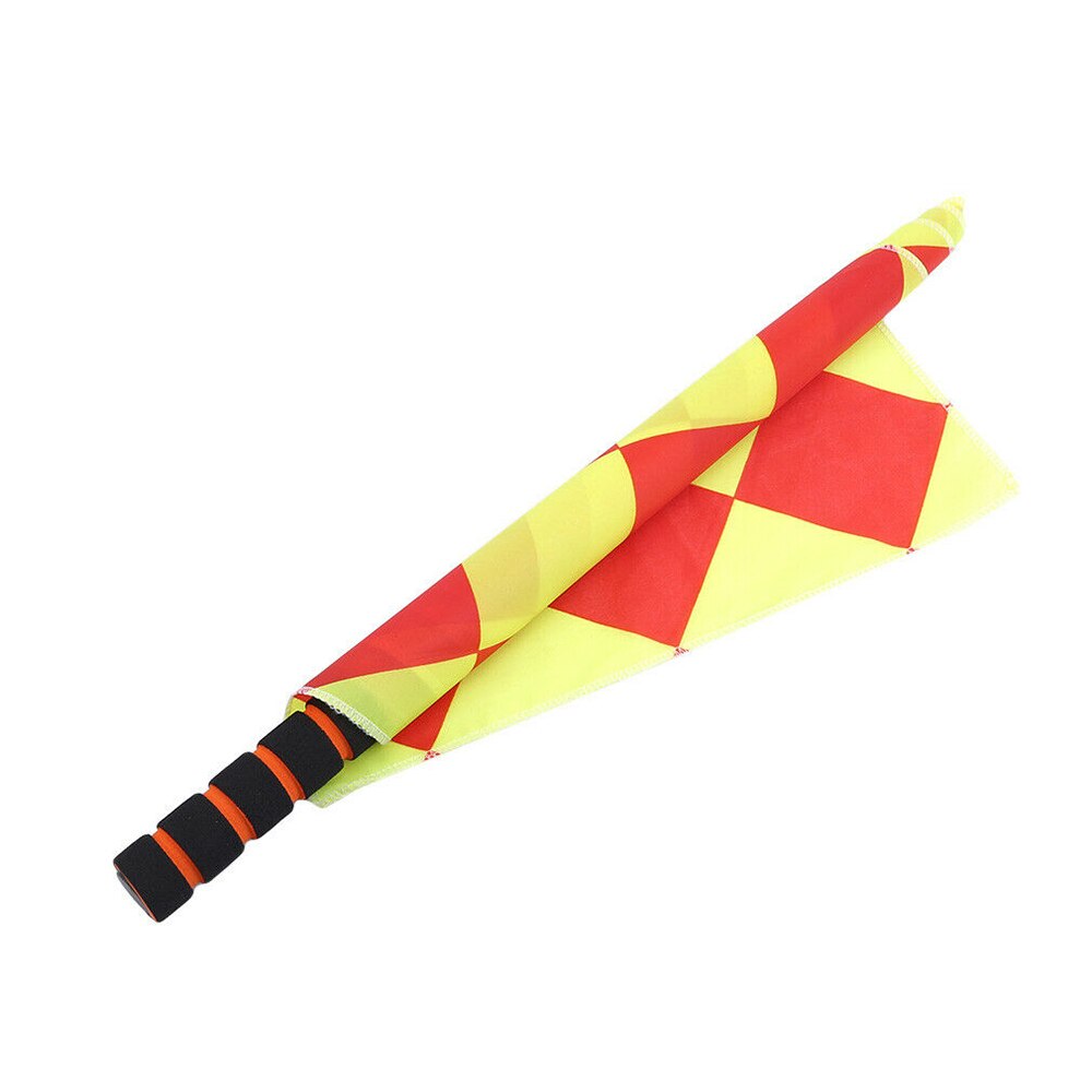 2pcs Referee Soccer Flag Soccer Ball Fair Play Sports Match Football Linesman Flags Sports Tools Training Equipment