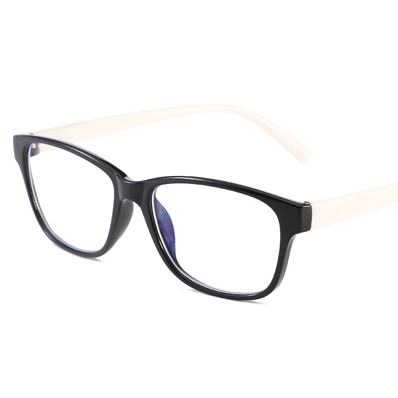 Anti Blue Ray Glasses UV Protection Computer Gamer Blue Light Block Glasses Blue Filter Anti Fatigue Eyeglasses Negative Ion: black white