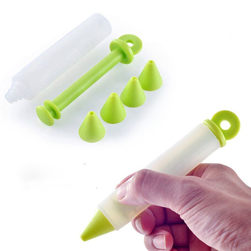 Silicone Food Writing Pen Chocolate Decorating Tools Cake Mold Cream Cup Cookie Icing Piping Pastry Nozzles Kitchen Accessories