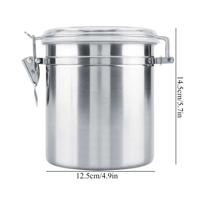 Stainless Steel Coffee Container Storage Canister Vacuum Sealed Storage Jar for Sugar Tea Kitchen Storage Box Vacuum Containers: 1450ml