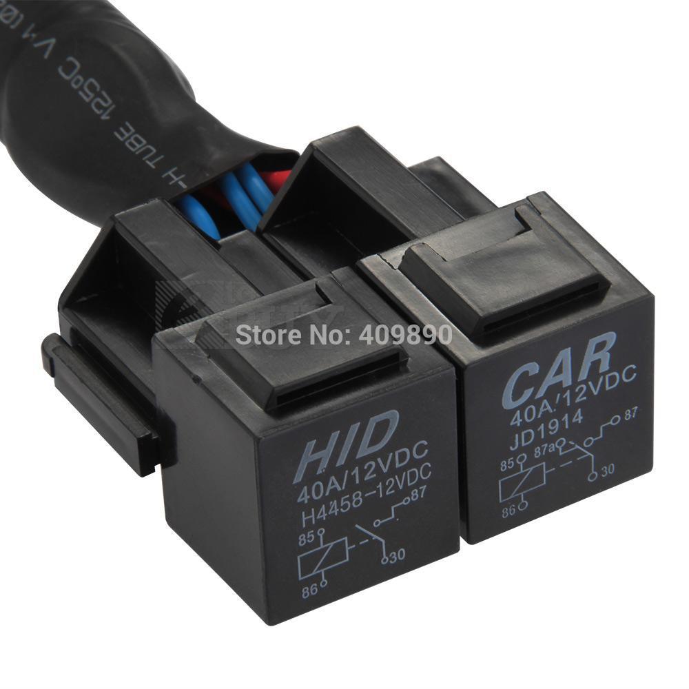 H4/9003 Headlight Booster Wire Harness Connector Relay Fuse Socket