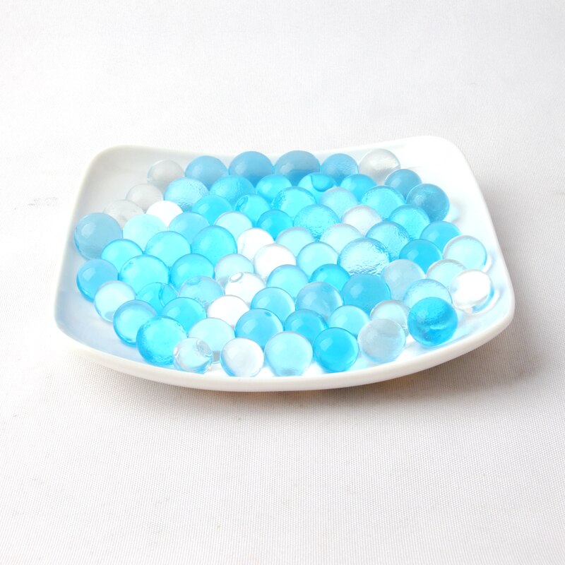 500pcs 11-13mm Pearl Shaped Polymer Crystal Soil Water Beads Mud Grow Magic Jelly Gel for Potted Plants Decoration