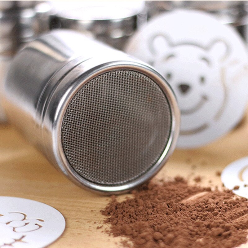 Stainless Steel Chocolate Sugar Shaker Coffee Dusters Cocoa Powder Cinnamon Powder Shaker Spice Dispenser Kitchen Gadgets