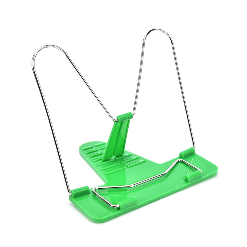 1Pcs Foldable Reading Book Stand Adjustable Document Book Holder Base Reading Bookshelf Recipe Shelf Office School Supplies: Green