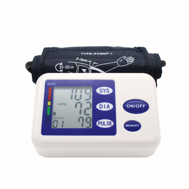 Digital Upper Arm Blood Pressure Monitor Heart Beat Rate Pulse Meter Tonometer Big Screen Sphygmomanometer Pulsometer Measure