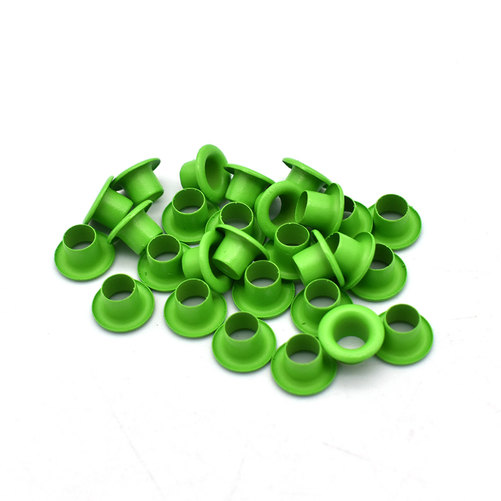 Oeillet minuscule en laiton, 4mm, 7 couleurs, œillets métalliques pour bricolage, vêtements, projets artisanaux de Scrapbooking, 100 pièces: Light green