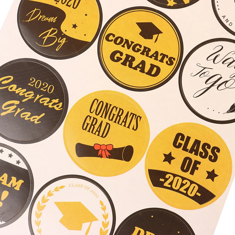 10sheets/Pack Round Labels Graduation Theme Patter... – Grandado