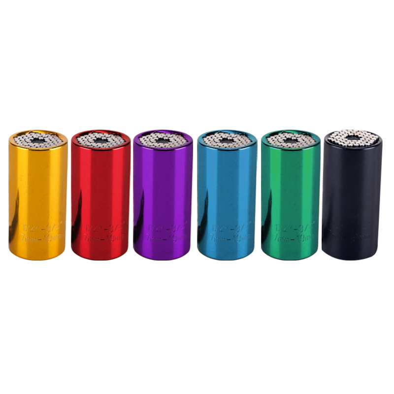 Torque Wrench Universal Sleeve Head Set Socket Sleeve 7-19mm Spanner Key Style Grip Multi Hand Tools Cr-v Sleeve