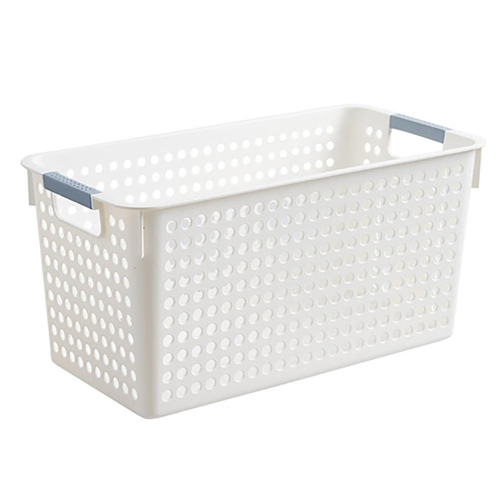 Dusj badekar kurv bærbar oppbevaringskurv makeup arrangør snacks leketøy kurv boks koffert kjøkken arrangør baderomstilbehør: L