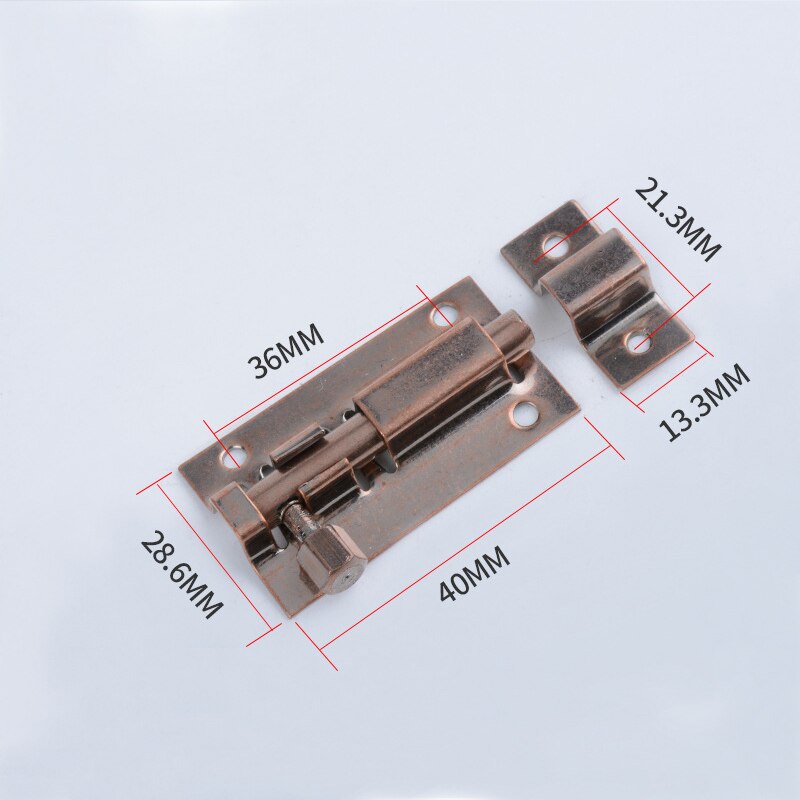 1.5/2/3/4 zoll Lange Edelstahl Tür Schrauben Latch Gate Sicherheits Schloss Tür Hardware 5 Farben Solide schiebe Bolzen Latch Hardware: 2inch--Copper Red