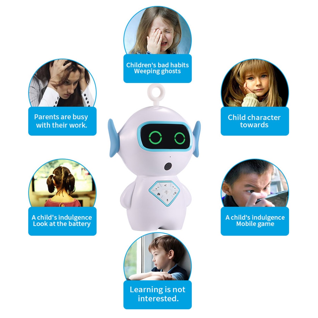 Kinderen Interactieve Spraakherkenning Robot Intelligente Begeleiden Speelgoed Smart Robot Muziek App Voice Chat Storytelling Voor Kids