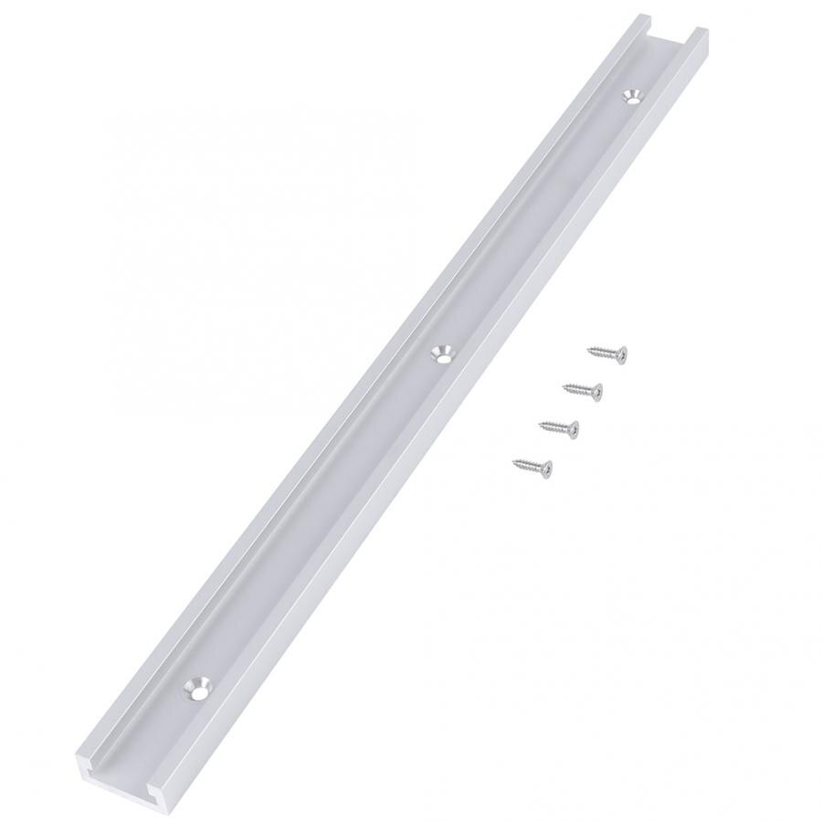 T-slot Track 400mm Aluminum Alloy T-Track T-Slot Track with Self-taping Screws for Woodworking tools