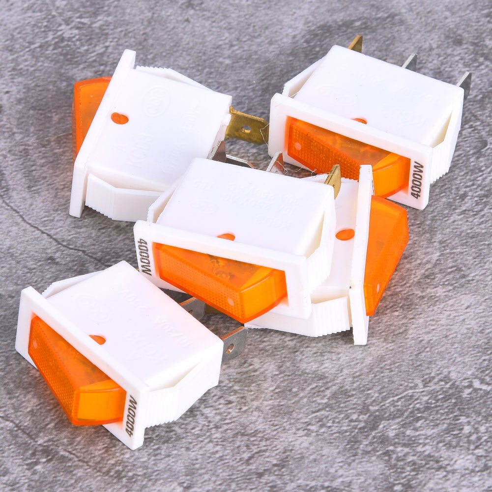 10pcs Rocker Switch 2Posotion ON-OFF 3Pin Snap Rocker Switch SPST Rocker Switch