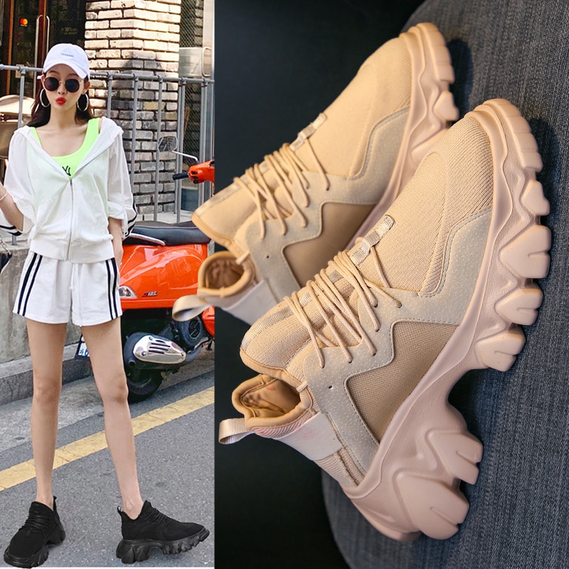 Dikke dad sneakers dames jogging sportschoenen voor dames vulkaniseren schoenen voor dames sportschoenen dames platform sneakers dames