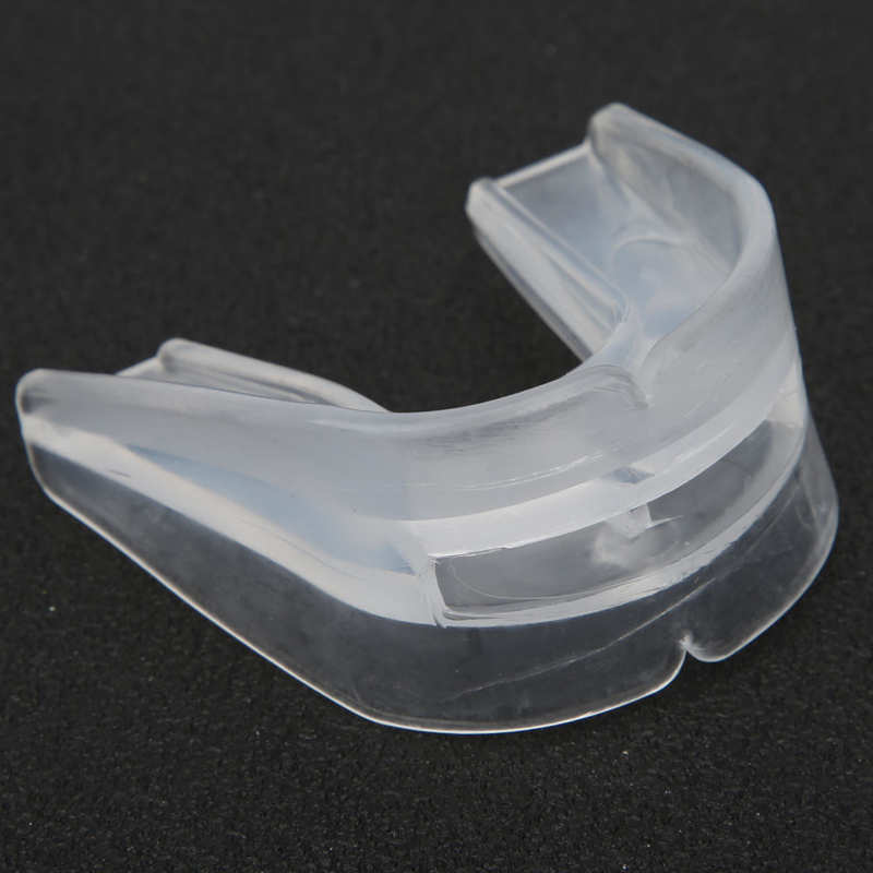 2pcs Adults Mouthguard Two-sided Gum Shield Transparent Silicone Mouthguard Sanda Boxing Fitness Teeth Guard