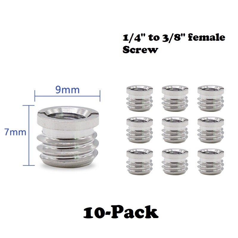 Metal 1/4 "Male Naar 1/4" Of 3/8 "Buitendraad Adapter 1/4 Of 3/8 Inch Dubbele Mannelijke Schroef adapter Voor Statief Camera Accessoires: Oranje