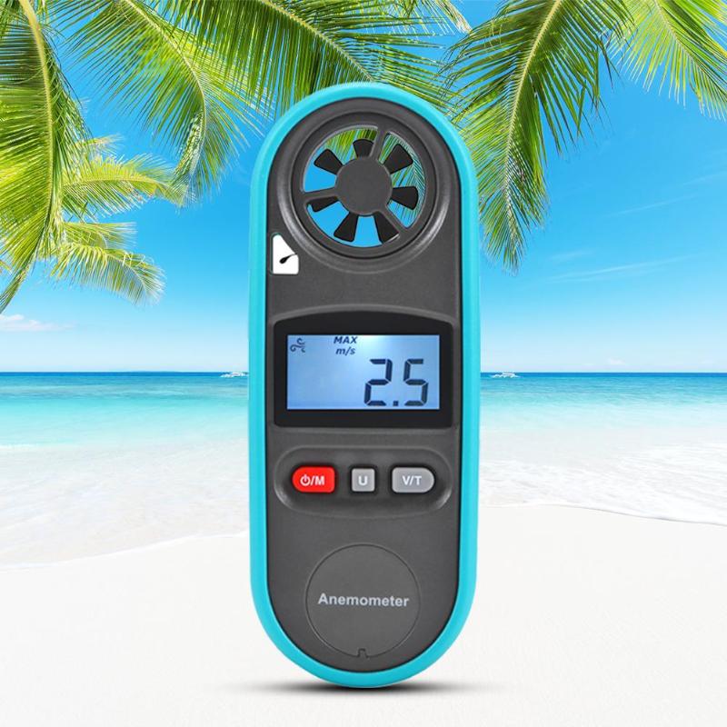 Digital Windmeter Anemometer Portable LCD Thermometer Wind Speed Gauge Meter Rapid Response and Accurate Measurement 816A