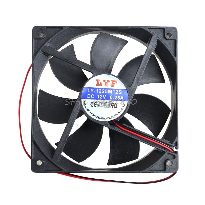 12V 2 Pin Computer Cooler Small Cooling Fan 120mm x 120mm x 25mm PC Box System Hydraulic Cooling Fan For Computer Heatsink Z09