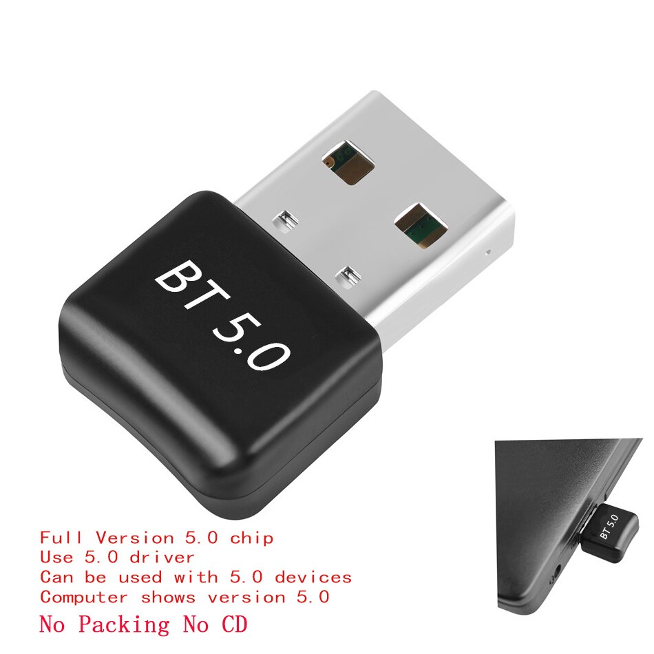 Creacube USB Bluetooth 5.0 V5.0 Wireless Bluetooth Dongle Adapter Music Receiver Bluetooth Transmitter For Win 10 PC: Full Version