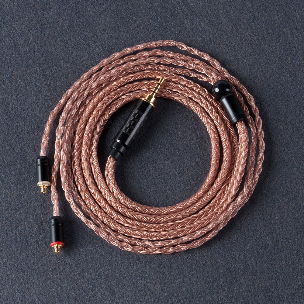 Cable de cobre y cristal HiFiHear de 16 núcleos de importación individual 2,5/3,5/4,4mm con conector MMCX/2pin para ZS10 AS10 AS16 C16 C10 V90