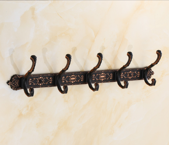 Antiek Gesneden Handdoek Hanger Kleding Hoed Haak Rij Vintage Gewaad Haak Badkamer Gewaad Haak Bad Hardware Set Keukenhanger: plum