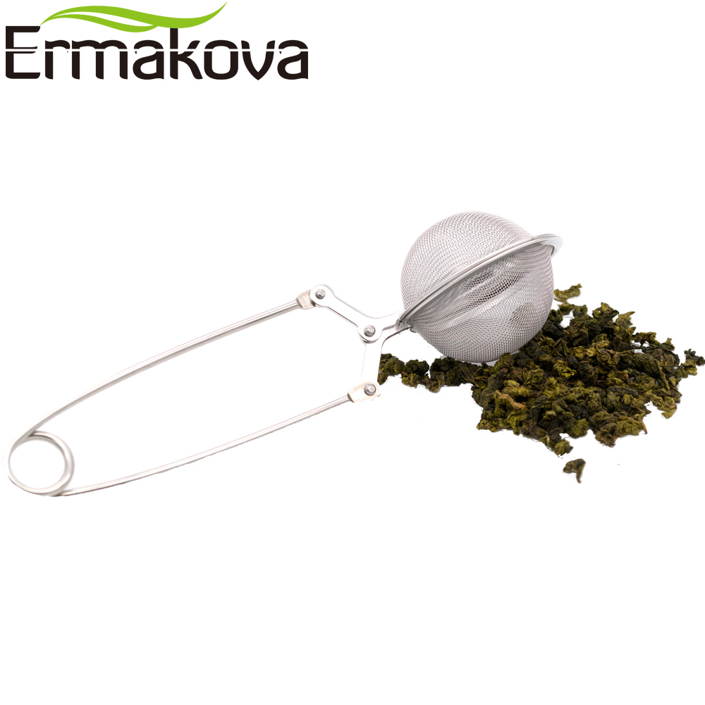 Ermakova 3 stk / mye te infusjon i mesh te ball infuser te sil filter med håndtak rustfritt stål te mesh ball filter