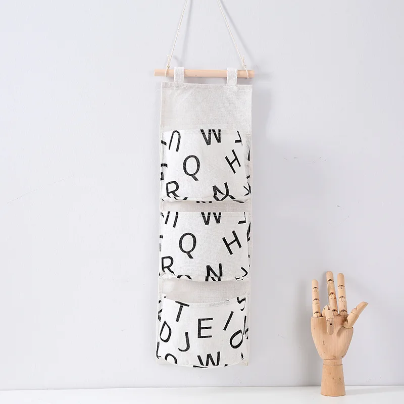 3 Taschen süße wand montierte Aufbewahrung tasche Schrank Organizer Kleidung hängende Aufbewahrung tasche Kinderzimmer Beutel Wohnkultur: plum