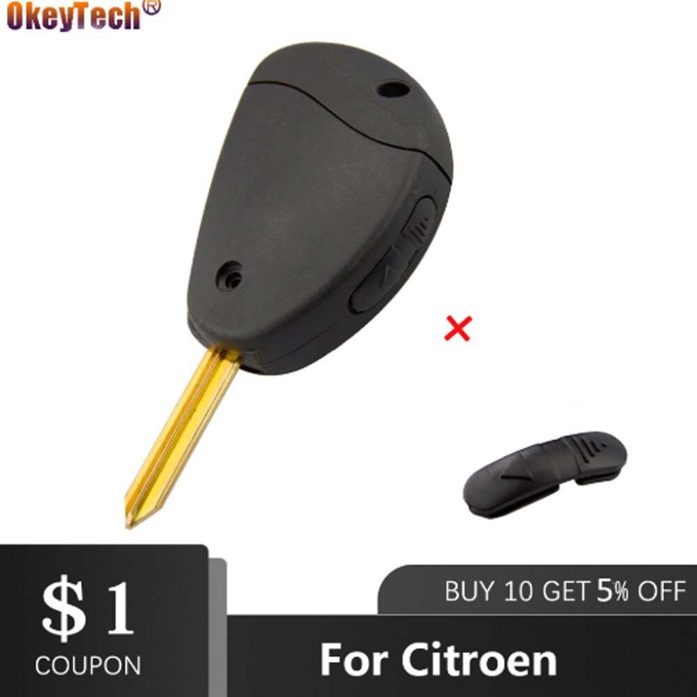 Okeytech 2 Knoppen Afstandsbediening Auto Sleutel Shell Voor Citroen Evasion Synergie Xsara Xantia Side Case Shell Met Vervanging Knop