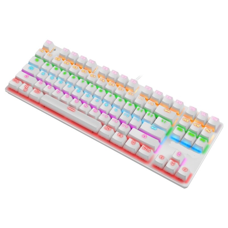 Gaming Mechanische Toetsenbord 87Key Gaming Toetsenbord Mix Backlit Abs Keycap Backlight Modus Negen Verlichting Modi Voor Laptop Pc Game