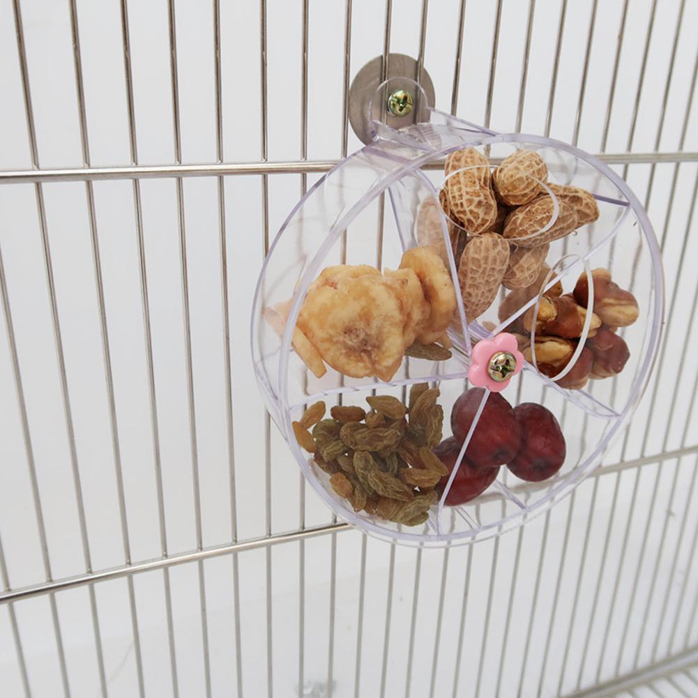AsyPets Acrylic Foraging Wheel Pet Parrot Rotatable Bite Resistant Puzzle Toy: Transparent