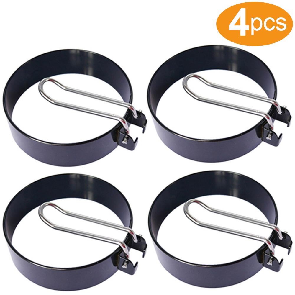 Black Household Round Egg Omelet Egg Maker Molds Round Egg Pancake Maker Mold Egg Ring Frier Silicone Mould Cooking Kitchen