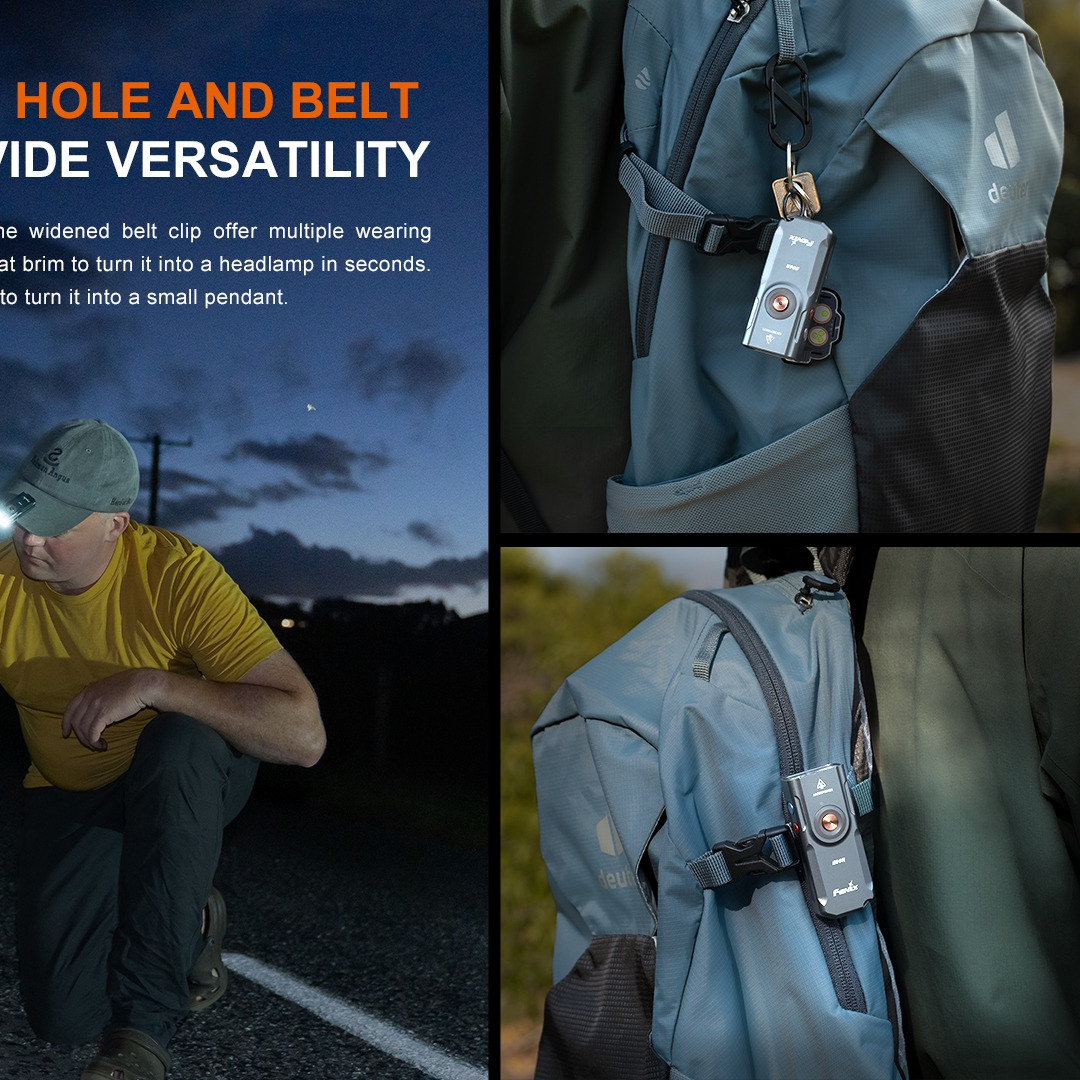 Fenix E06R Flashlight 700 Lumens 3-in-1 EDC Keychain Flash light TYPE-C Rechargeable Bulit-in 750mAh Battery