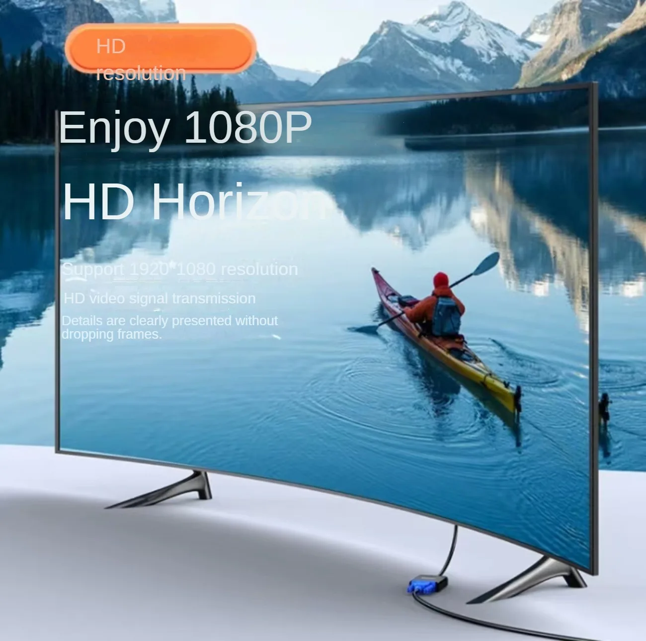 HD 1080P HDMI-compatibel naar VGA-adapter Digitaal analoog HDMI-compatibel Man-vrouw VGA-kabelconverter voor pc Laptop Tablet