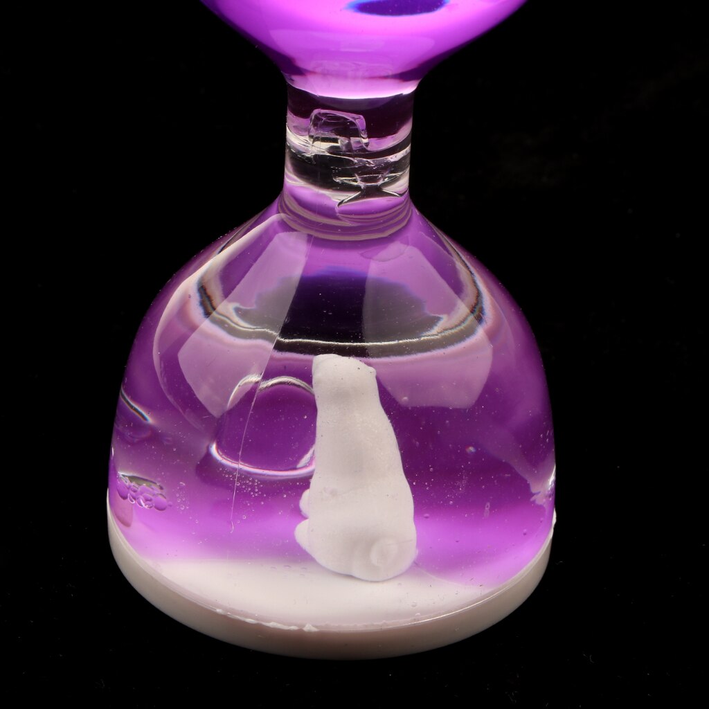 Dolphin Liquid Motion Bubbler Timers, Oil Hourglass Sensory Relaxation Toy Visual Bubble for Office &amp; Desk Decor Purple