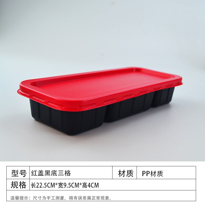 50pcs Microwavable Disposable color rectangular lunch box Sauce box Cracker box Food containers take-out 700ml: K