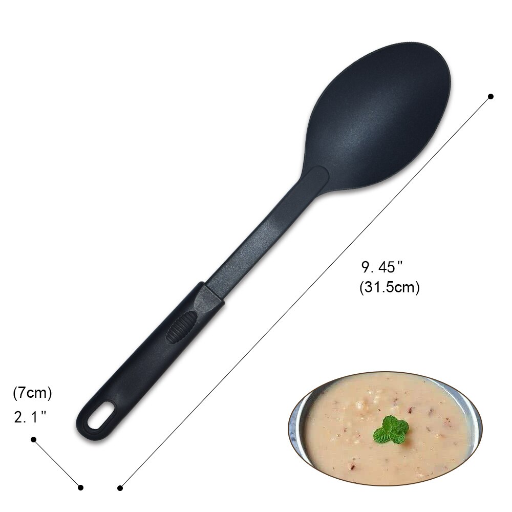 Utensi – cuillère à soupe fendue en Nylon résistant à la chaleur, louche à passoire, batteur à œufs, outils de cuisine, broyeur de pommes de terre à la tomate: 14
