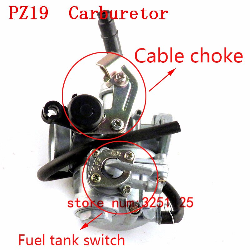 Motorcykel karburator carb 50cc - 125cc atv quad go kart sunl taotao  pz19 pz20 pz22 moto 19mm 20mm 22mm karburator