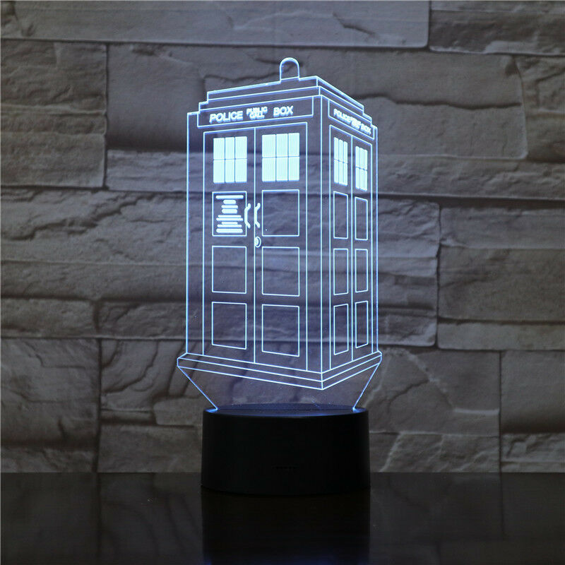 3d Led Nachtlampje Lamp Britse Politie Dozen TARDIS Nachtlampje voor Kinderen Slaapkamer Decor Telefoon Kiosk Callbox 3d Lamp Arts die
