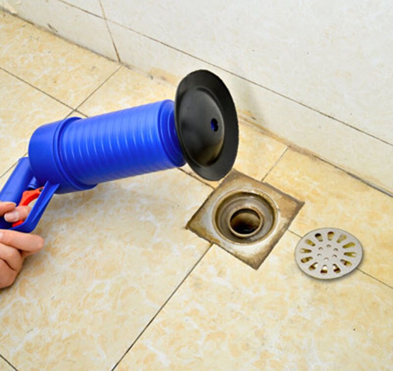 Thuis Hoge Druk Lucht Afvoer Blaster Pomp Plunger Sink Pijp Verstoppen Remover Toiletten Badkamer Keuken Cleaner Kit