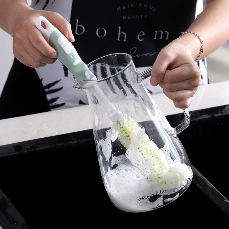 Intrekbare Cup Borstel Thee Borstel Haakse Gebogen Cup Borstel Geen Dode Hoek Glas Cup Waterkoker Hardnekkige Vlekken Borstel