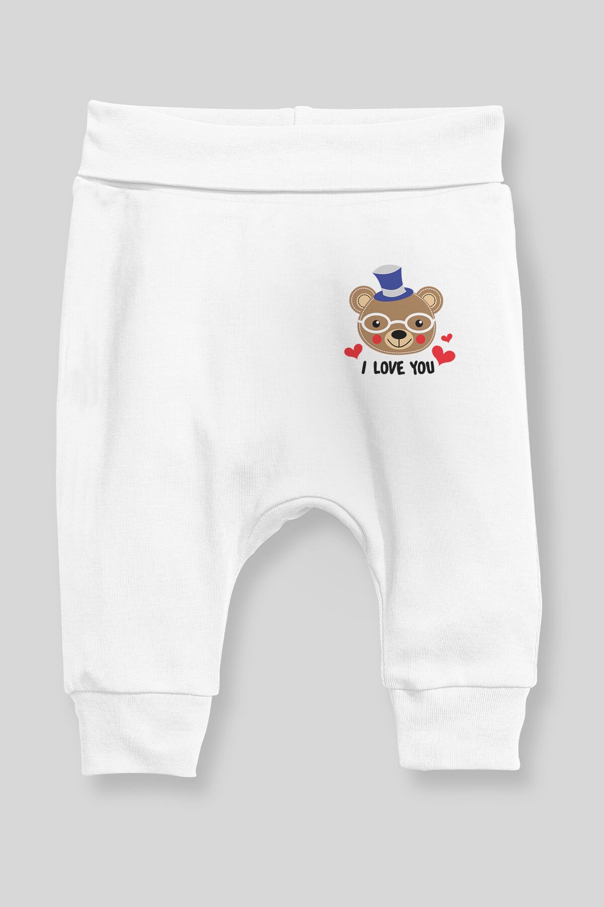 Angemiel bebê óculos urso bebê menino harem calças pantalon branco