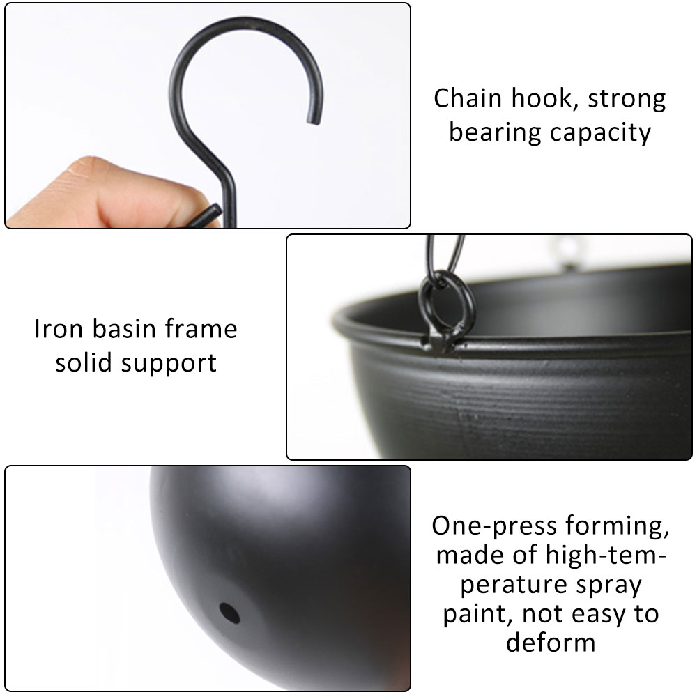 3 Type Metal Hanging Baskets Chain Hanging Basket Flowerpot Balcony Swinging Flower Pot Beautiful Balcony 2022