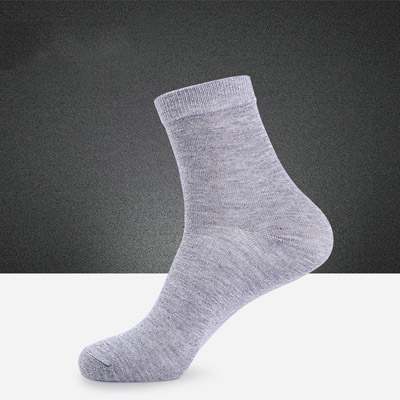 Brand 5 Pairs Nano Zilver Katoenen Sokken Casual Crew Sokken Anti-Bacteriële Deodorant Herfst Winter Mannen &#39;S Sokken: Gray