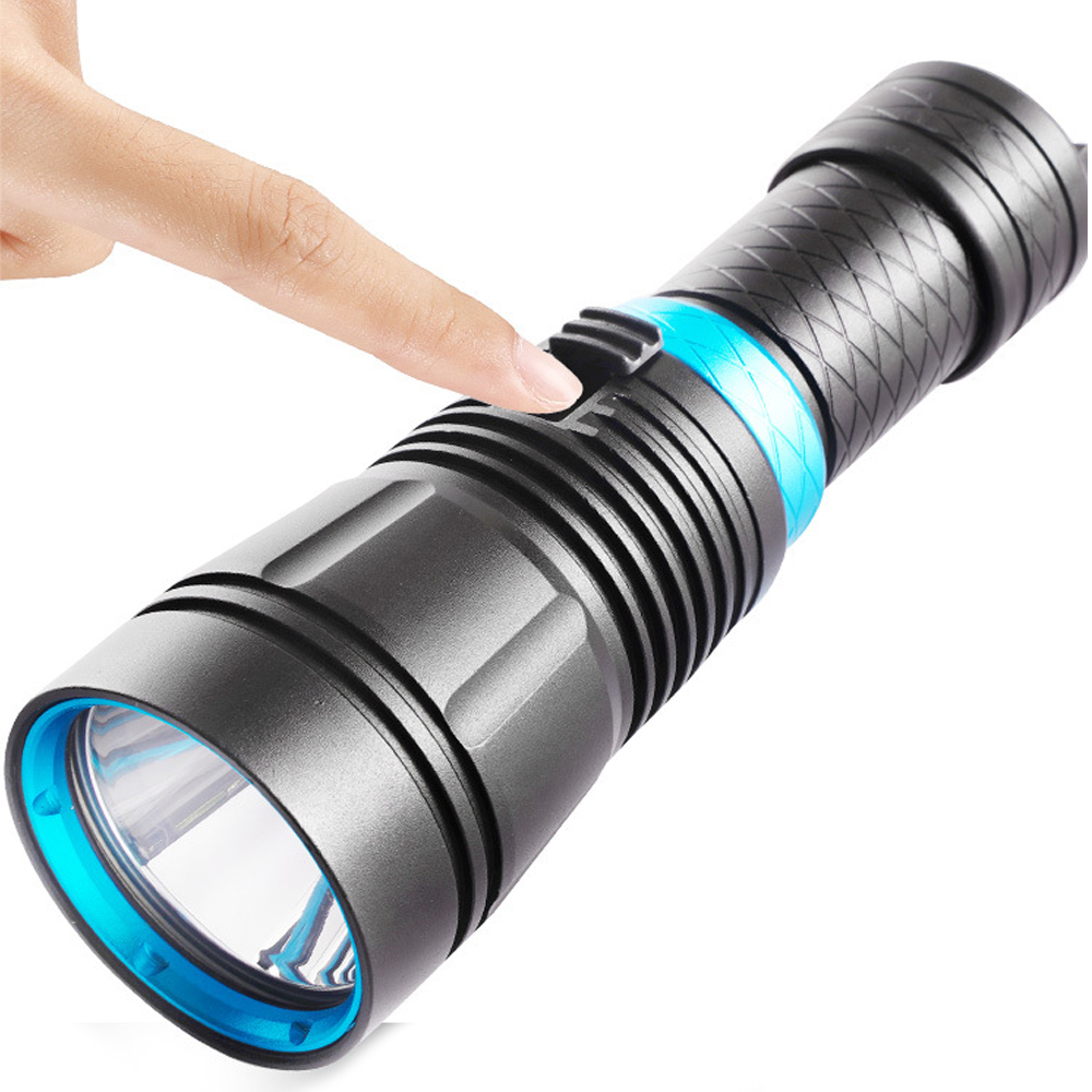 5000lm xhp 70 dykkerlommelygte 80m undervandsdykkerlommelygte ipx 8 vandtæt dykkerlampe 26650 batteri